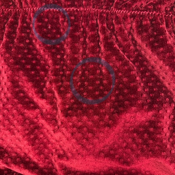 Vintage Handmade Burgundy Velvet Velour Long Sleeve Dress - Picture 10 of 11